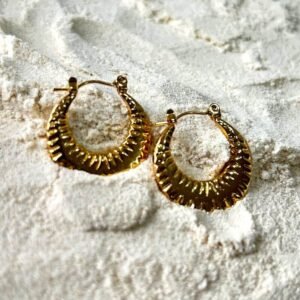 golden anti tarnish hoops